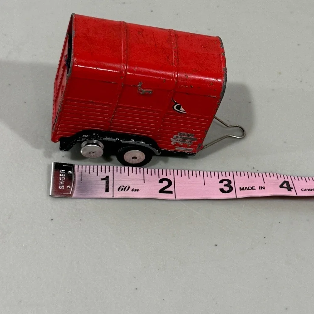 VTG Corgi Toys Rice Pony Trailer Red Diecast Horse Trailer Made in GT Britain